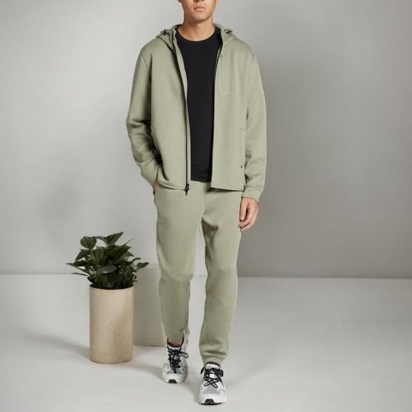 VRST Men's Earl Grey Pinnacle Fleece Long Sleeve Full Zip Hoodie Size S NWT - Picture 1 of 5